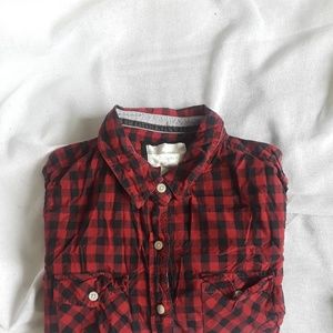 {Forever 21} Classic Red and Black Plaid Shirt